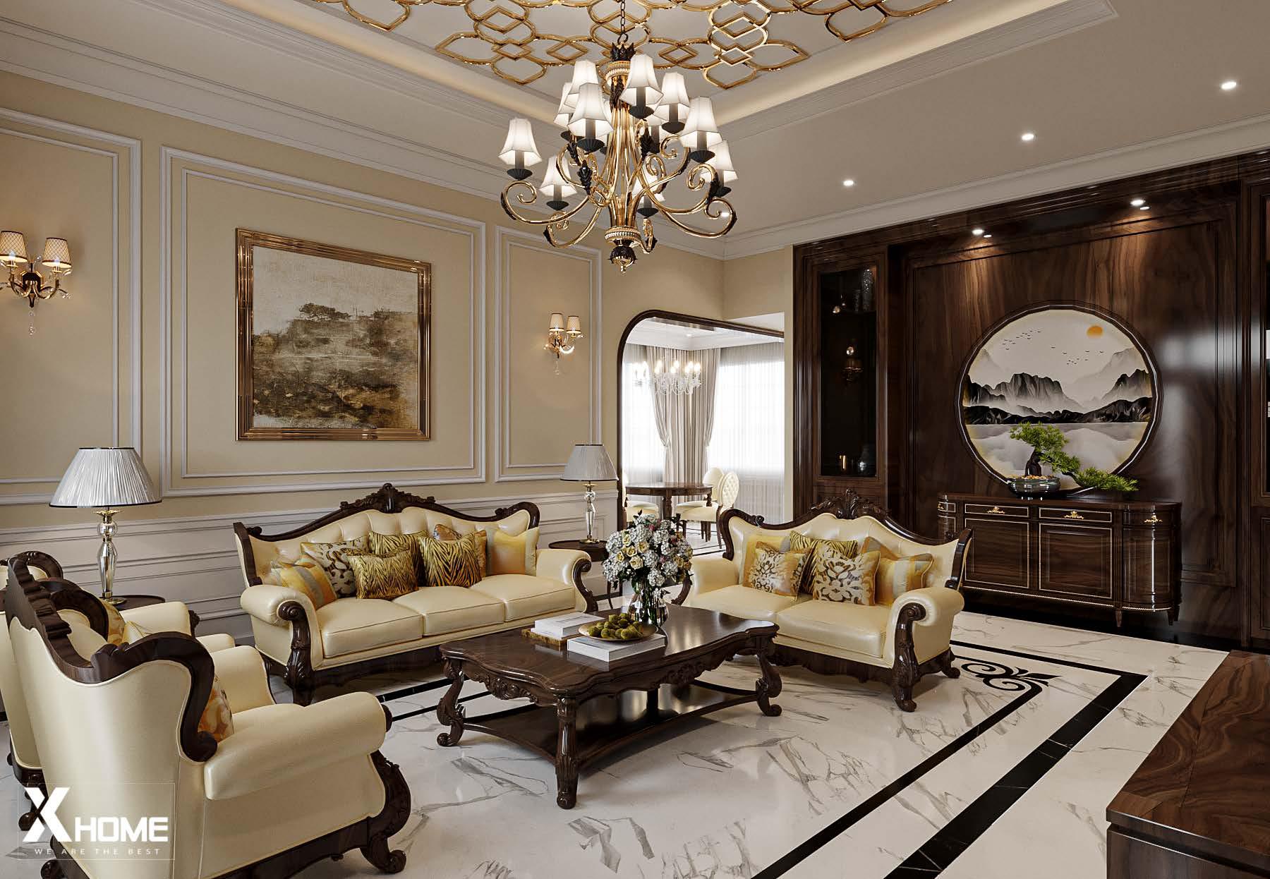 Top 15 công ty thiết kế nội thất Bình Dương chuyên nghiệp 2025 12 Sunflower Villa - Biệt thự tân cổ điển tại Bình Dương
