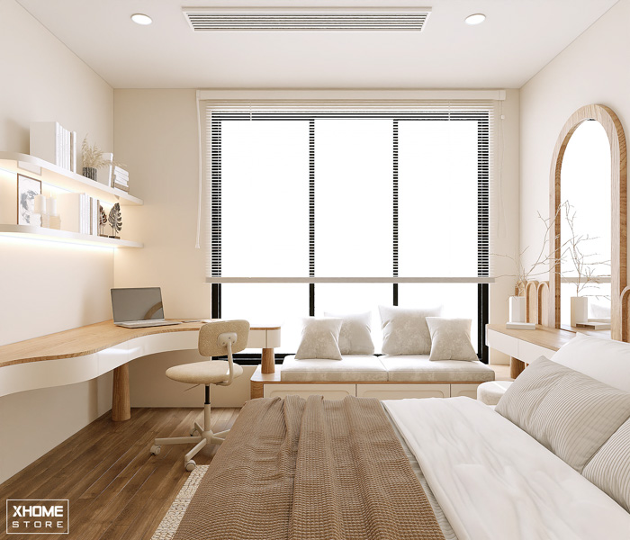 Bố trí nội thất tối ưu cho căn hộ 2 phòng ngủ 50m2