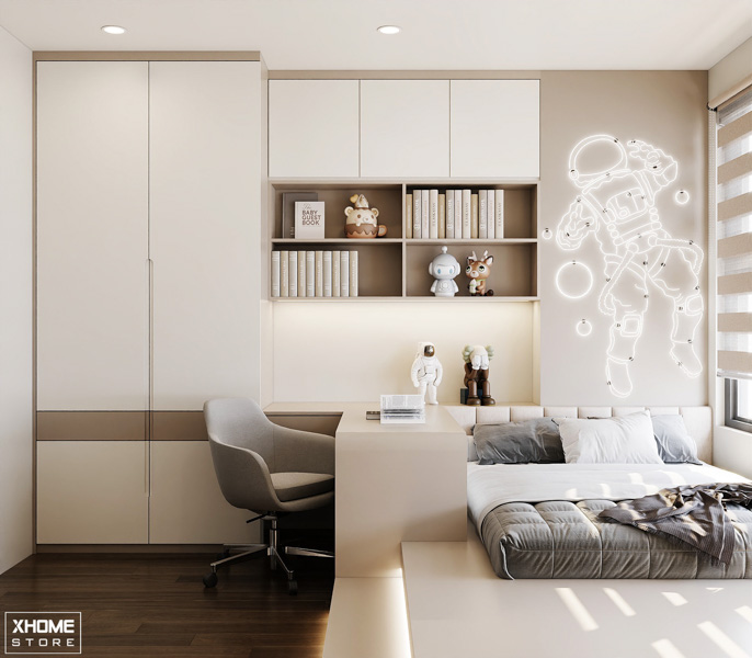 Thiết kế nội thất chung cư 2 phòng ngủ 70m2 