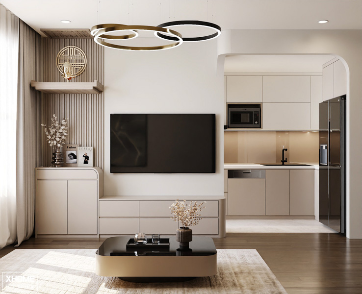 Thiết kế nội thất chung cư 2 phòng ngủ 70m2 