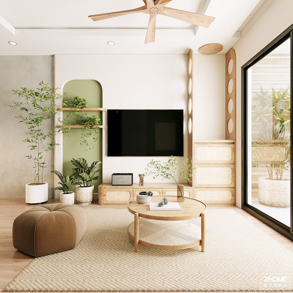 Thiết kế nội thất chung cư căn hộ 65m2 có 2 phòng ngủ