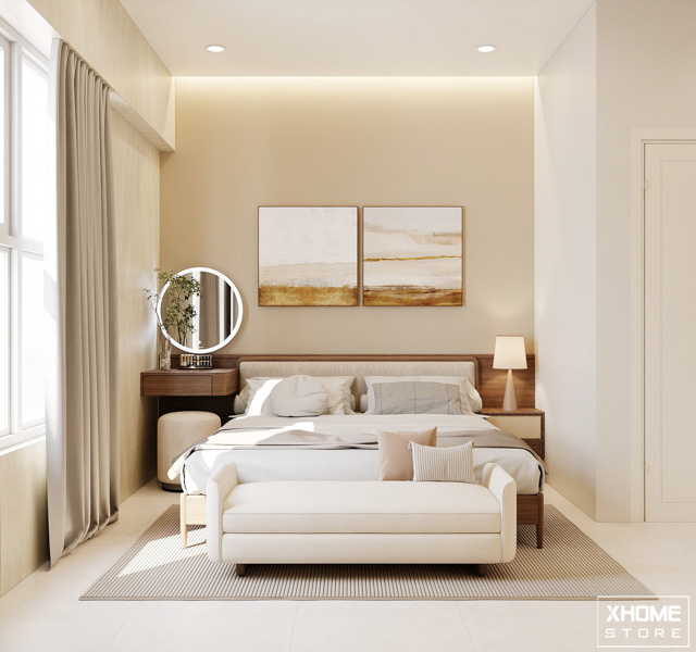 Thiết kế nội thất chung cư 2 phòng ngủ  Wabi Sabi