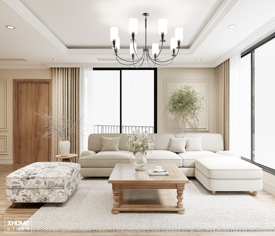40+ Ý tưởng thiết kế nội thất phòng khách chung cư đẹp 2024 23 Thiết kế nội thất phòng khách chung cư căn hộ mini