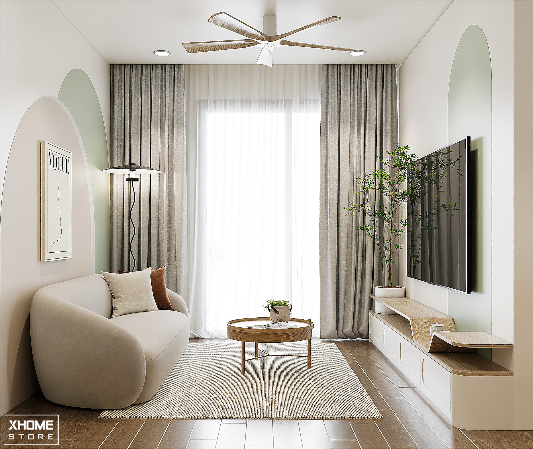 Thiết kế nội thất chung cư 60m2 đẹp, tối ưu không gian 8 Thiết kế nội thất chung cư 60m2