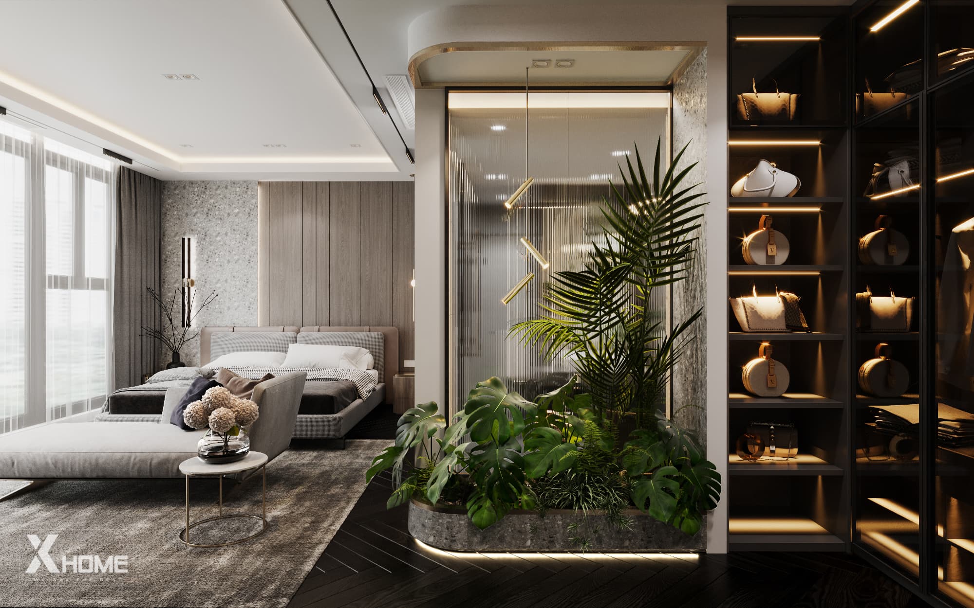 Top 15 công ty thiết kế nội thất Bình Dương chuyên nghiệp 2025 4 Thiết kế nội thất phong cách Luxury dự án Penthouse Sora Garden 2