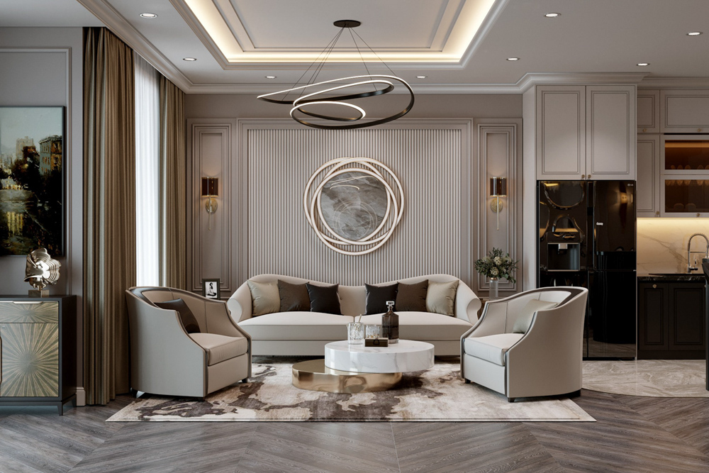 thiết kế nội thất phòng khách chung cư