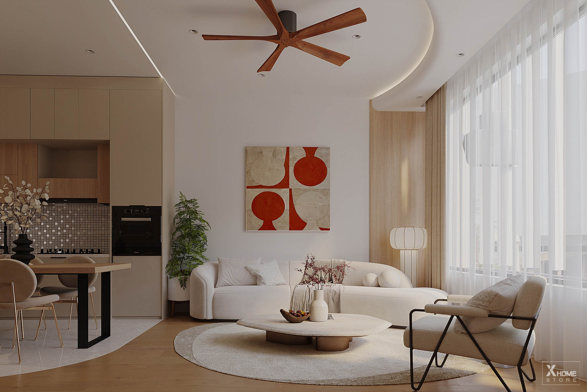 Thiết kế nội thất nhà phố Wabi Sabi VH House 230m2