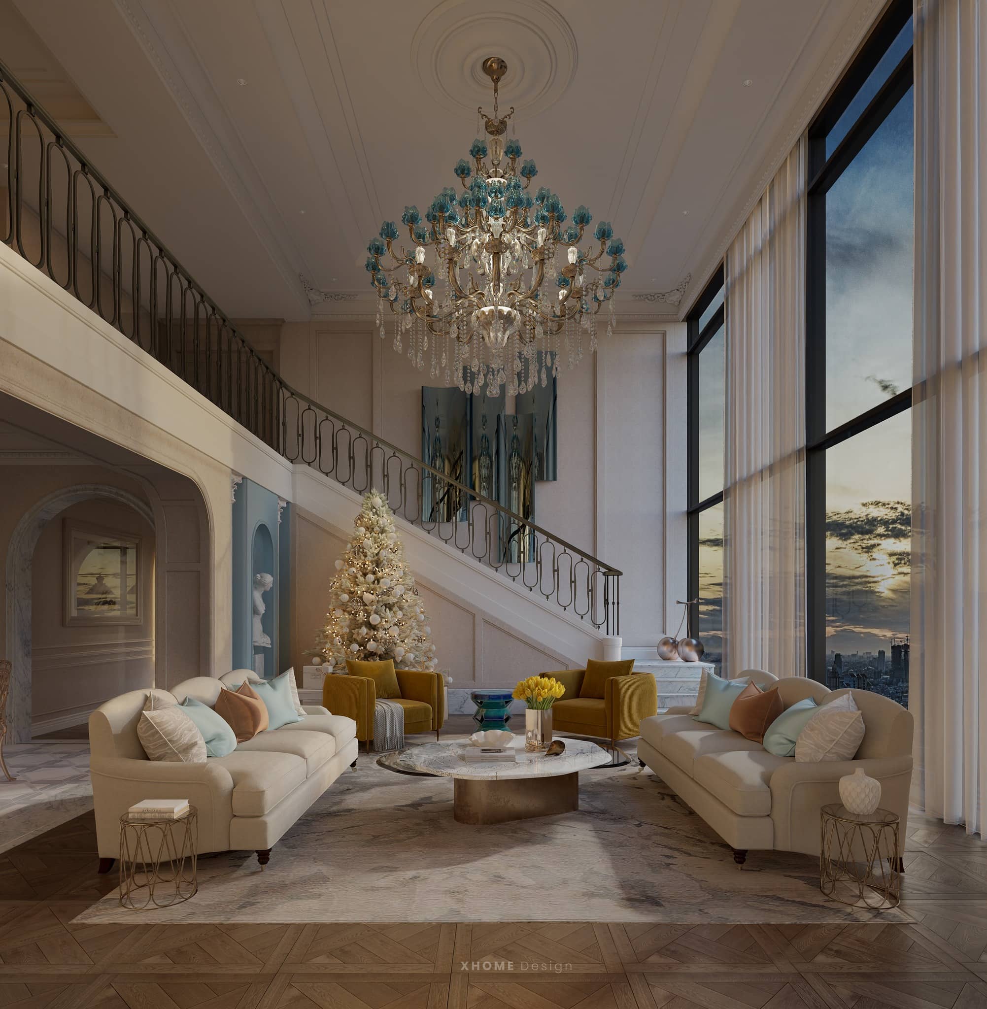 Thiết kế nội thất dự án Opera Metropole Duplex 250m2