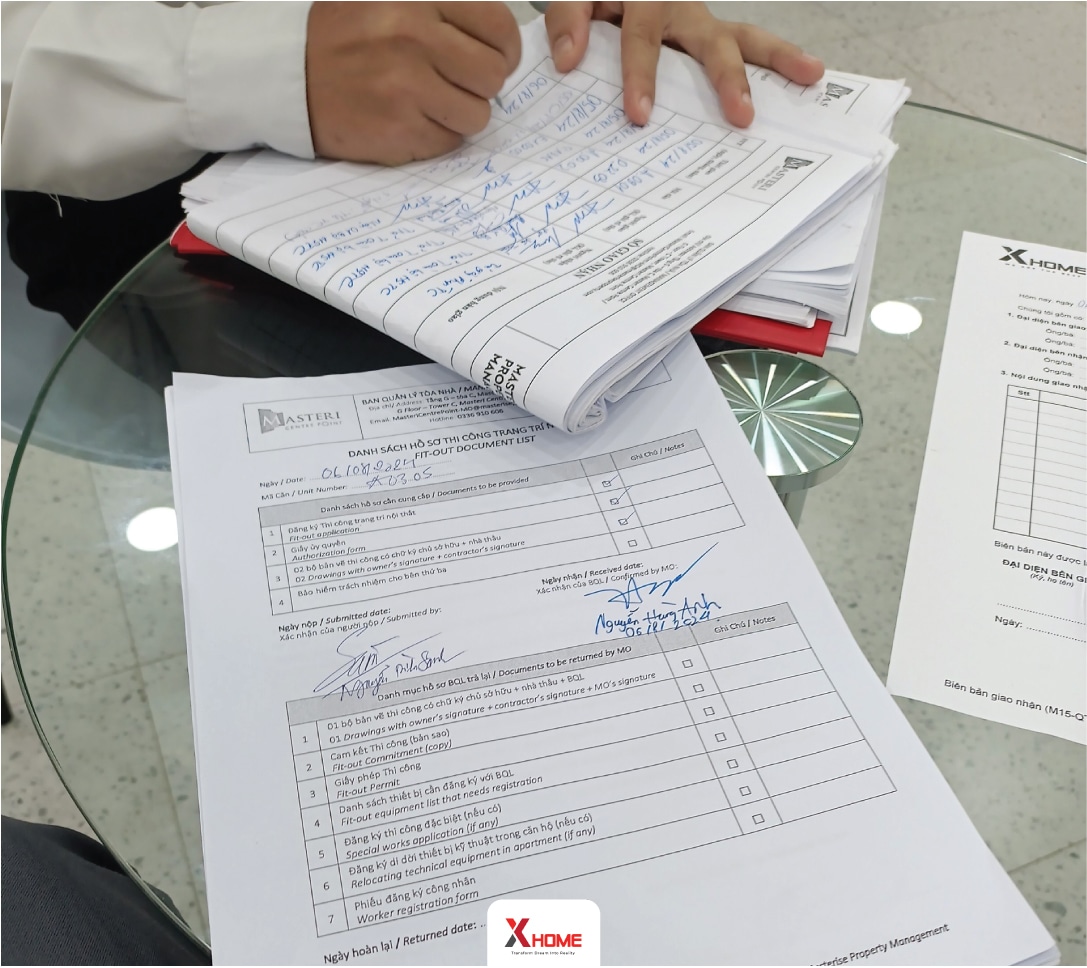 Hoàn thiện hồ sơ xin phép thi công và làm việc với Ban Quản lý