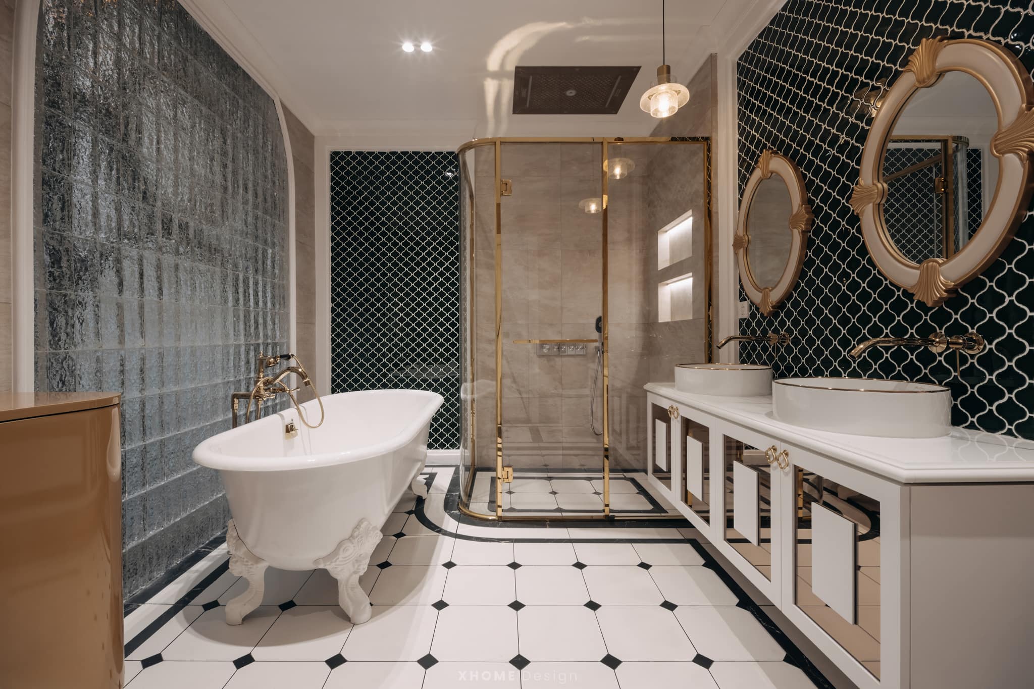 Gạch Mosaic Hình Đèn Lồng (Lantern/Arabesque)