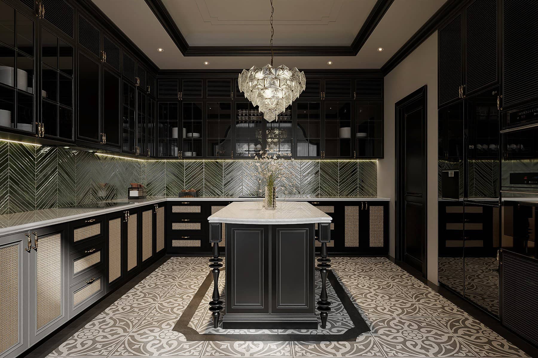 Gạch Mosaic ốp tường bếp (Backsplash)