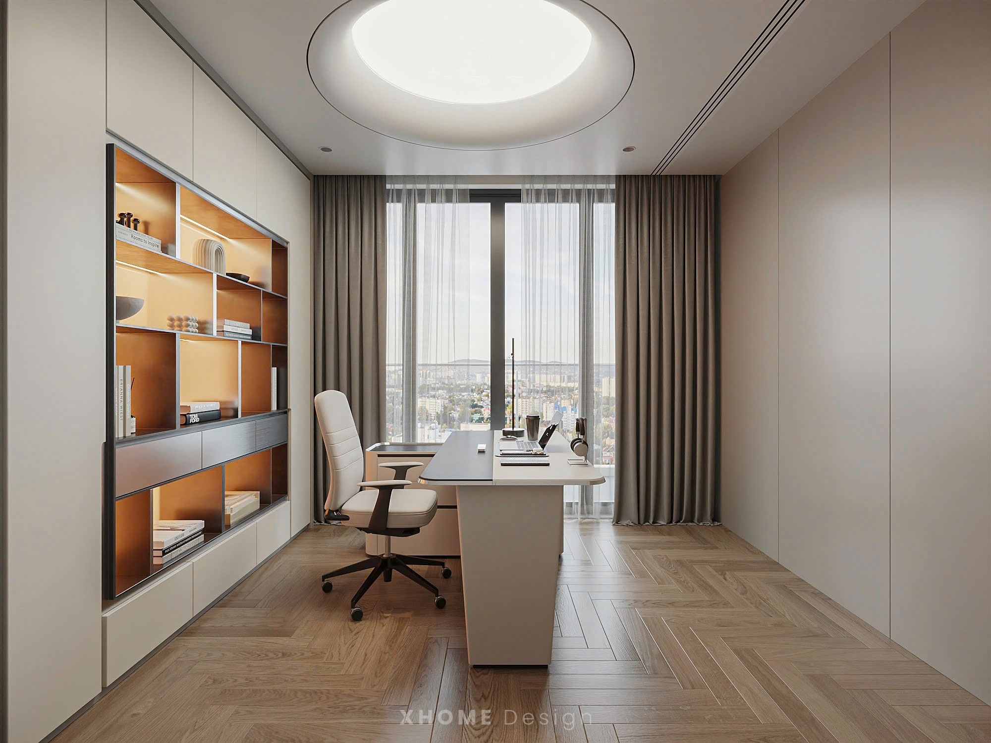 Gỗ công nghiệp là gì? Phân loại và ứng dụng trong thi công nội thất 14 Phòng làm việc gỗ công nghiệp