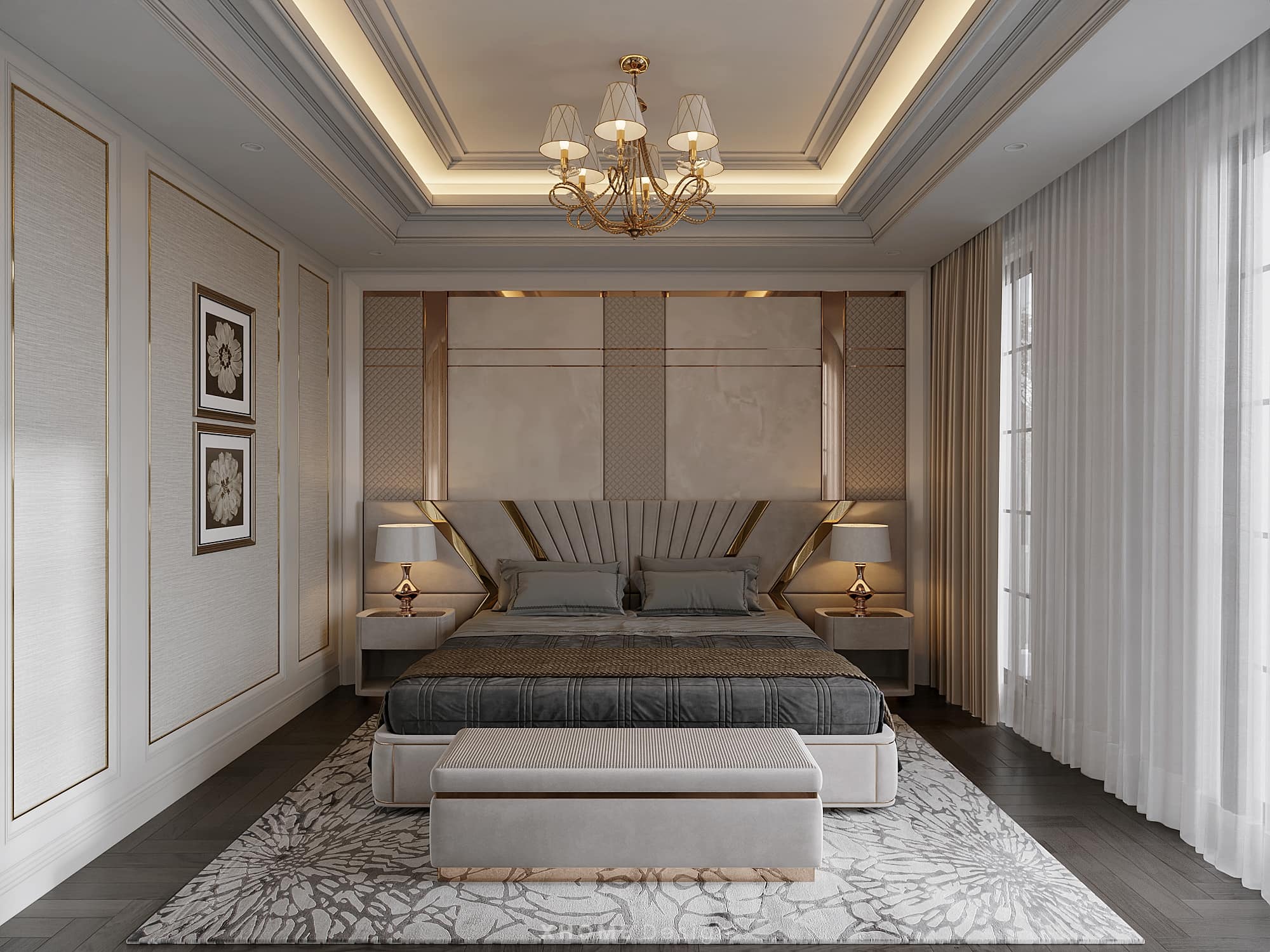 Thi công nội thất tân cổ điển: Báo giá & công trình thực tế 12 Thi công nội thất chung cư/Penthouse tân cổ điển