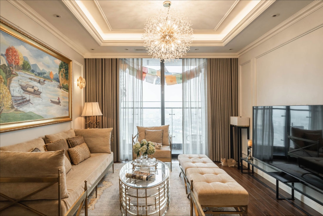 Thi công nội thất tân cổ điển: Báo giá & công trình thực tế 13 Thi công nội thất chung cư/Penthouse tân cổ điển