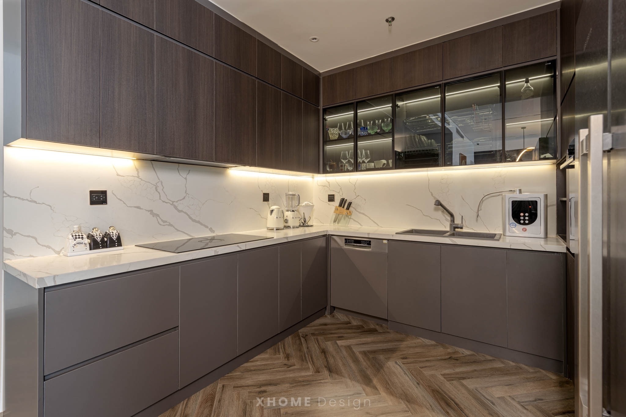 Thi công nội thất gỗ công nghiệp phong cách Hiện đại