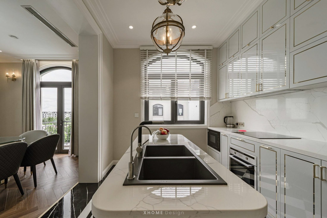 Thi công nội thất gỗ công nghiệp phong cách Tân cổ điển