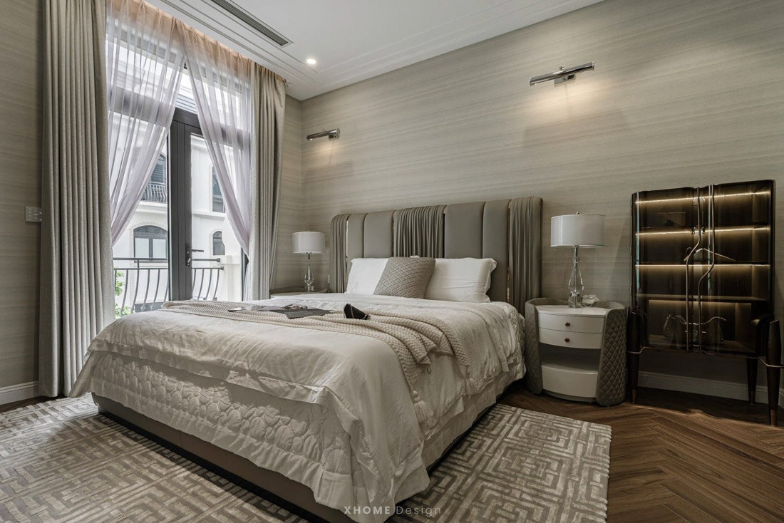 Thi công nội thất gỗ công nghiệp phong cách Tân cổ điển