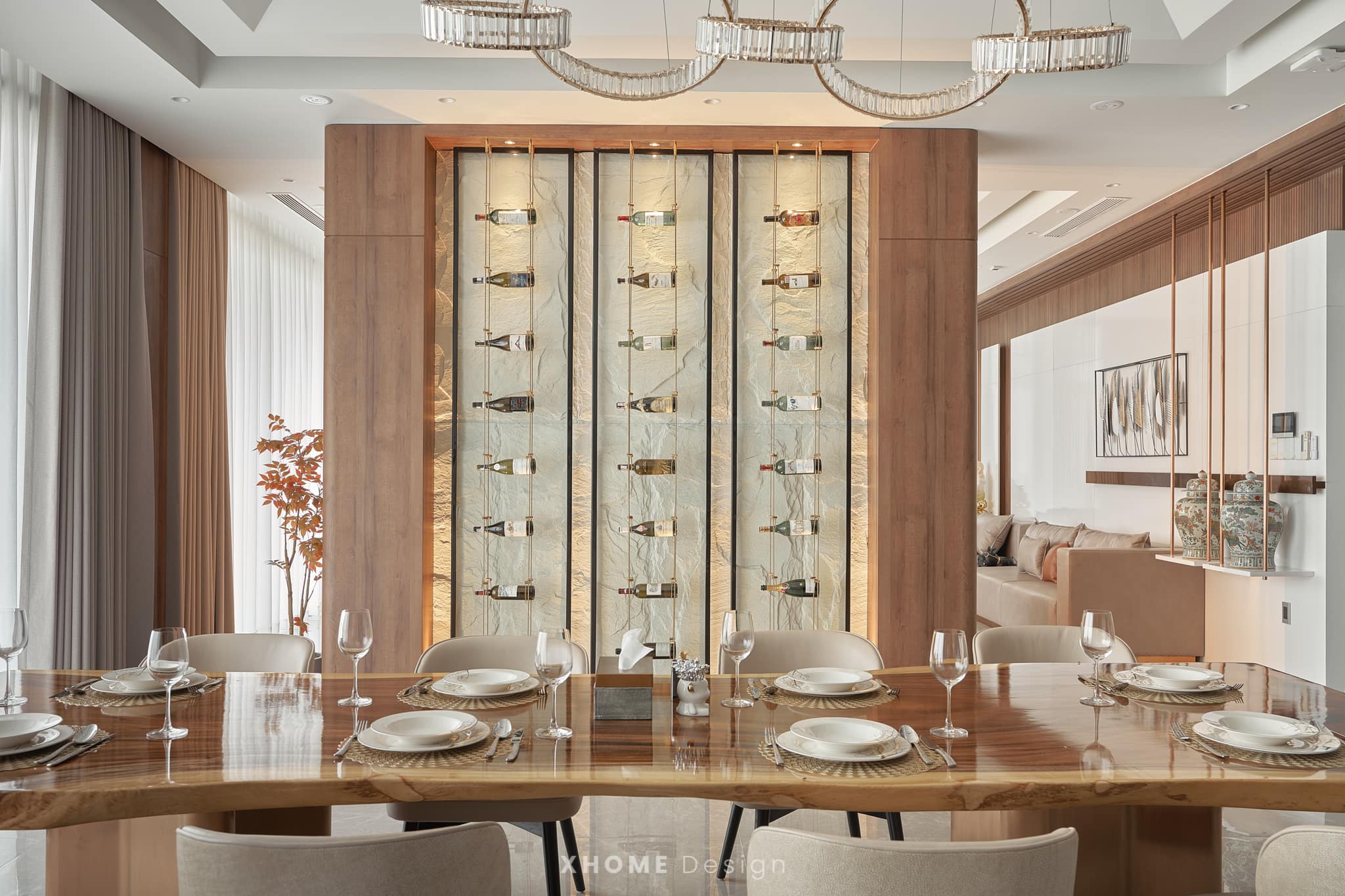 Gỗ công nghiệp là gì? Phân loại và ứng dụng trong thi công nội thất 18 Tủ rượu gỗ công nghiệp