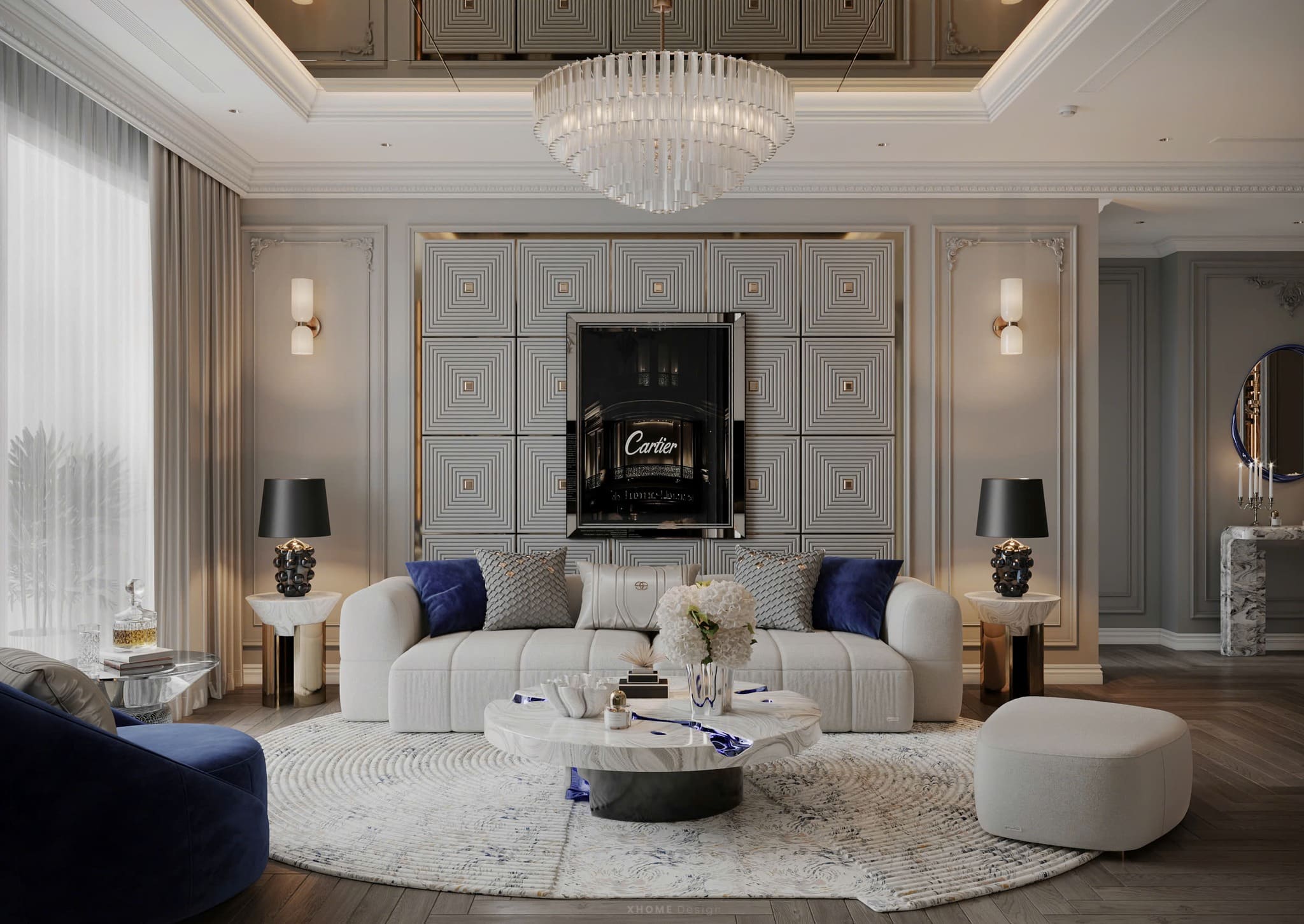 Thi công nội thất tân cổ điển: Báo giá & công trình thực tế 2 Yêu cầu khắt khe về tỷ lệ Vàng và đối xứng