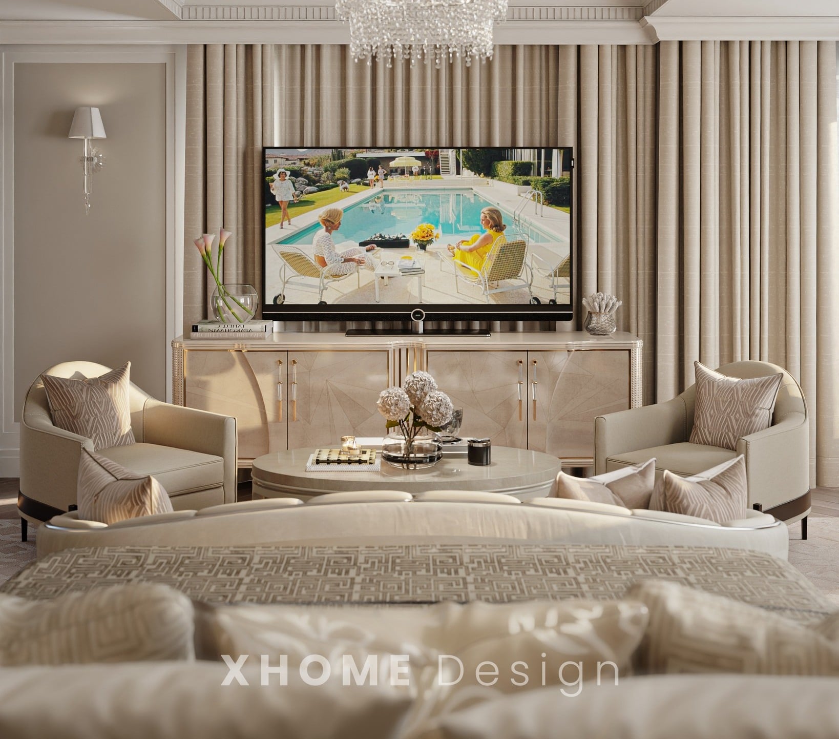 Nội thất Duplex phong cách Tân cổ điển