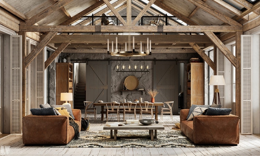 Phong cách thiết kế kiến trúc Rustic