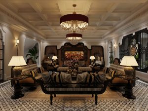 Thiết kế nội thất biệt thự Indochine tại Thủ Đức