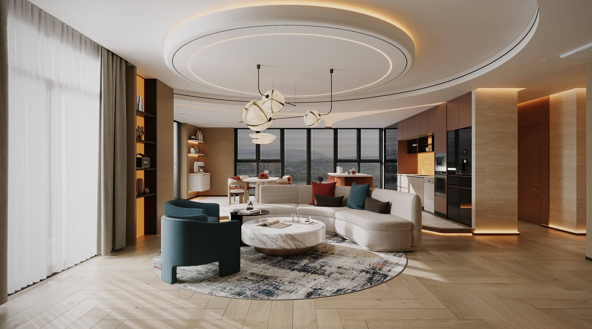 Thiết kế nội thất dự án Masteri Duplex Apartment 200m2 8