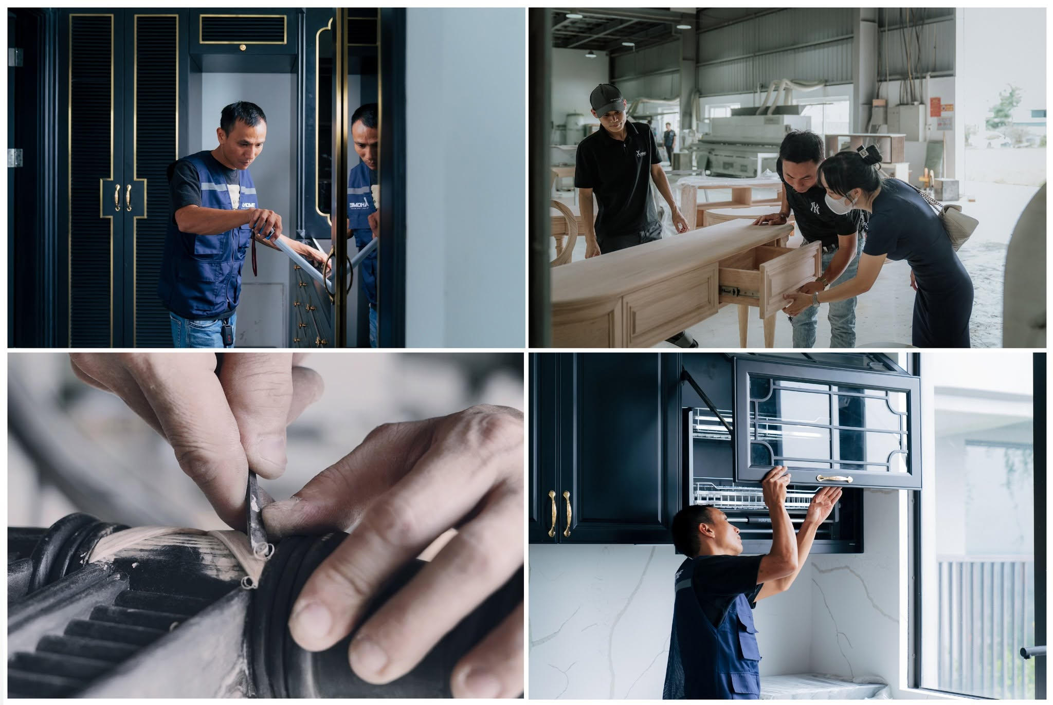 Thi Công Nội Thất Biệt Thự Luxury: Kiến Tạo Không Gian Sống Thượng Lưu 21 Chế tác nội thất tại nhà máy sản xuất công nghệ cao