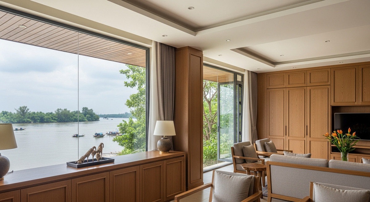 Kiến thức lựa chọn cốt gỗ công nghiệp chịu ẩm cho villa ven sông tối ưu