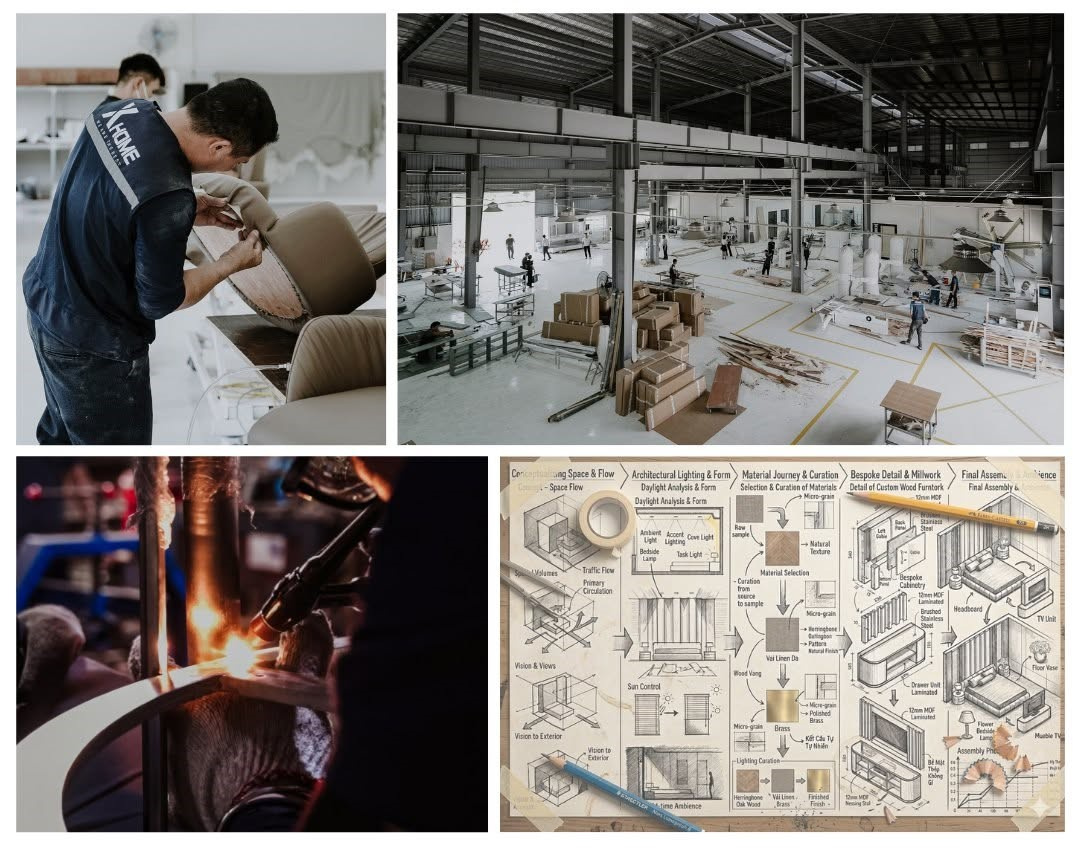 Thi Công Nội Thất Biệt Thự Luxury: Kiến Tạo Không Gian Sống Thượng Lưu 1 Sự khác biệt vượt trội giữa thi công biệt thự luxury và biệt thự cao cấp thông thường