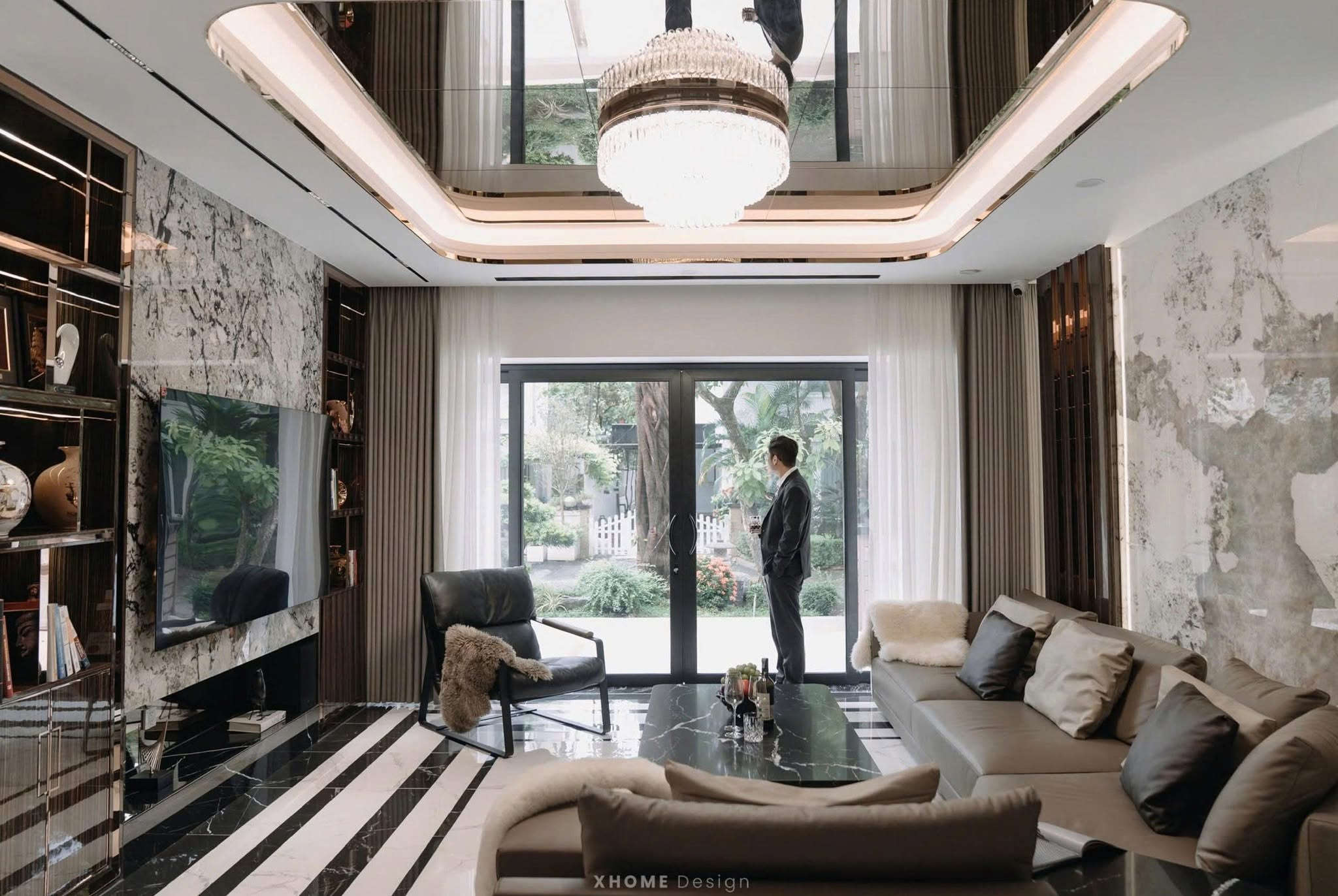 Thi Công Nội Thất Biệt Thự Đơn Lập: Nâng Tầm Không Gian Sống 12 Thi công nội thất biệt thự đơn lập - Không gian phòng khách 1
