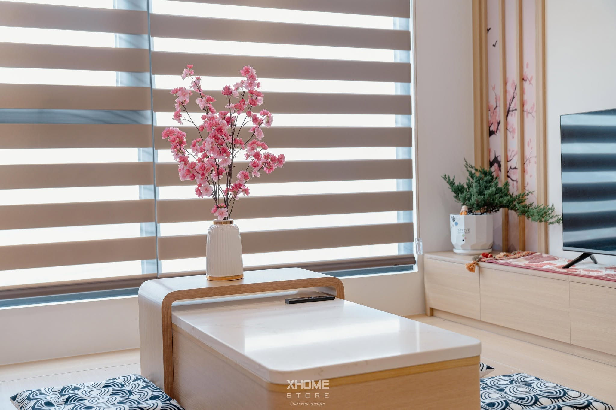 Thi Công Nội Thất Biệt Thự Japandi: Không Gian Sống Chữa Lành Và Tinh Tế 7 Thi công nội thất biệt thự Japandi - Không gian phòng khách 2