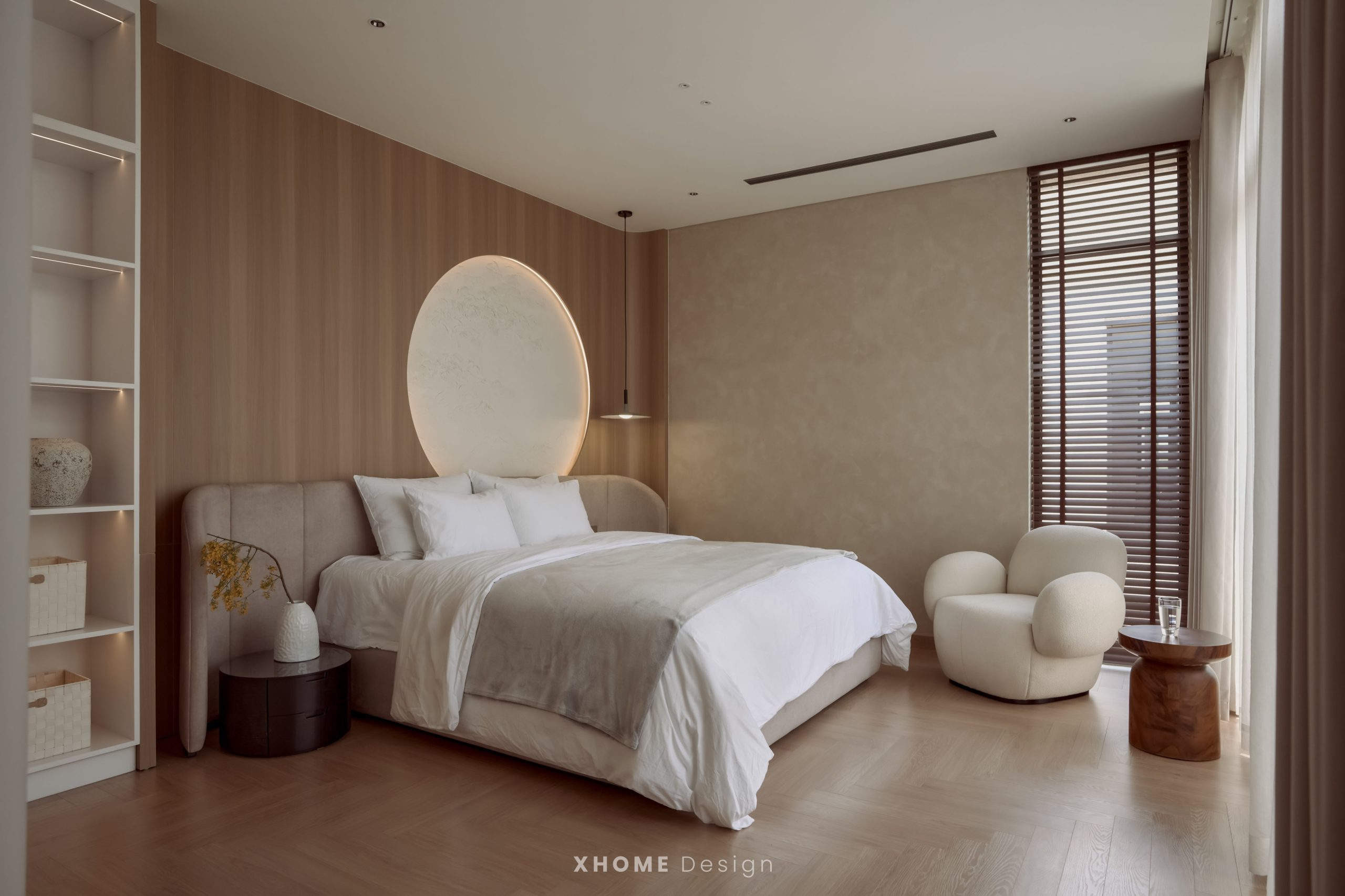 Thi Công Nội Thất Biệt Thự Japandi: Không Gian Sống Chữa Lành Và Tinh Tế 8 Thi công nội thất biệt thự Japandi - Phòng ngủ Master 1