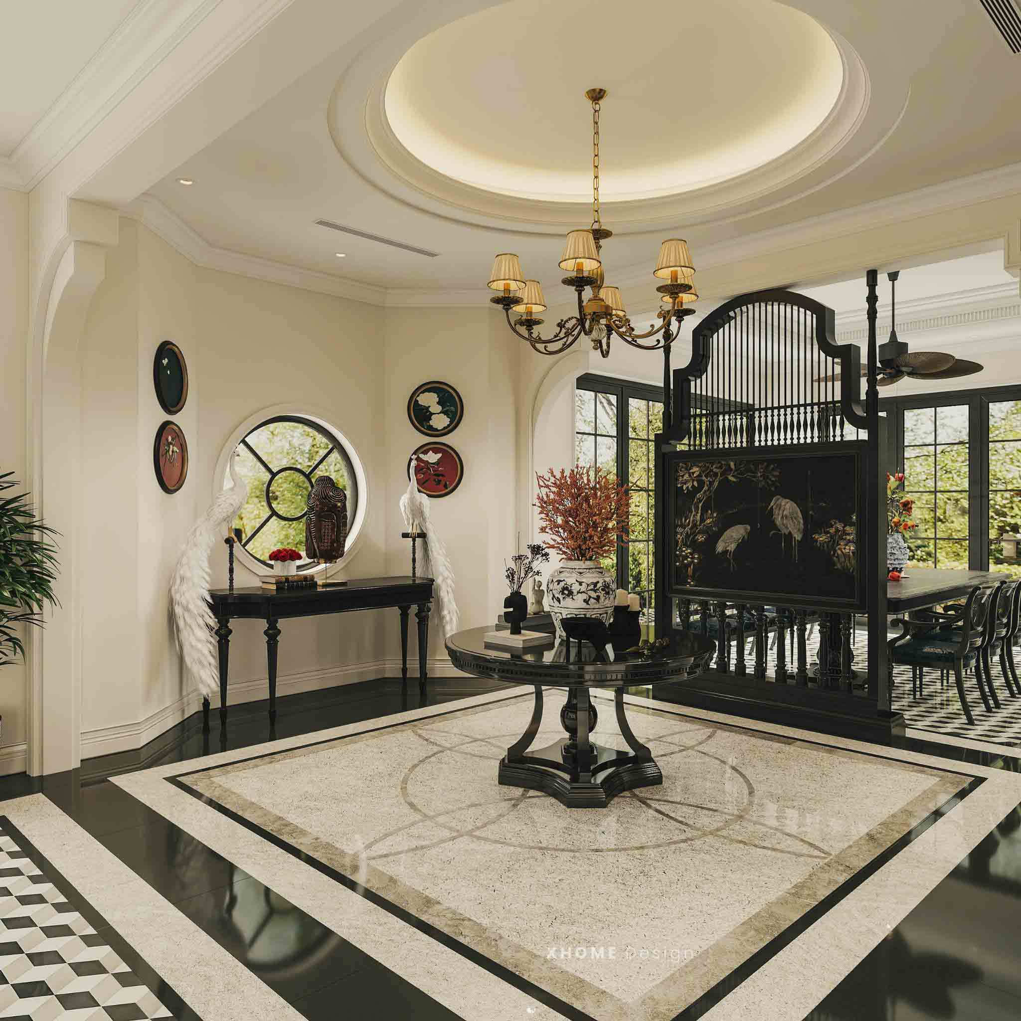 Thi Công Nội Thất Biệt Thự Luxury: Kiến Tạo Không Gian Sống Thượng Lưu 18 Thi công nội thất biệt thự phong cách Indochine Luxury 1