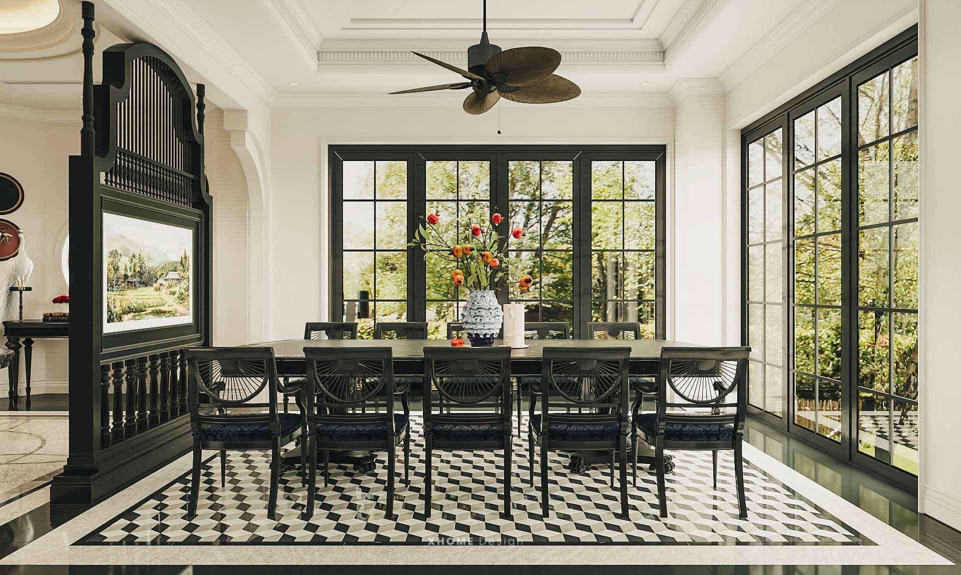 Thi Công Nội Thất Biệt Thự Luxury: Kiến Tạo Không Gian Sống Thượng Lưu 17 Thi công nội thất biệt thự phong cách Indochine Luxury 2
