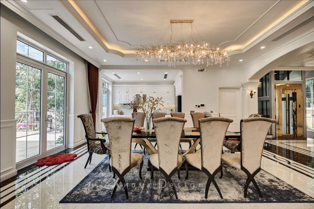 Thi Công Nội Thất Biệt Thự Tân Cổ Điển: Bảng Giá & Mẫu Đẹp Nhất 18 Thi công nội thất biệt thự tân cổ điển - Phòng bếp & ăn 1