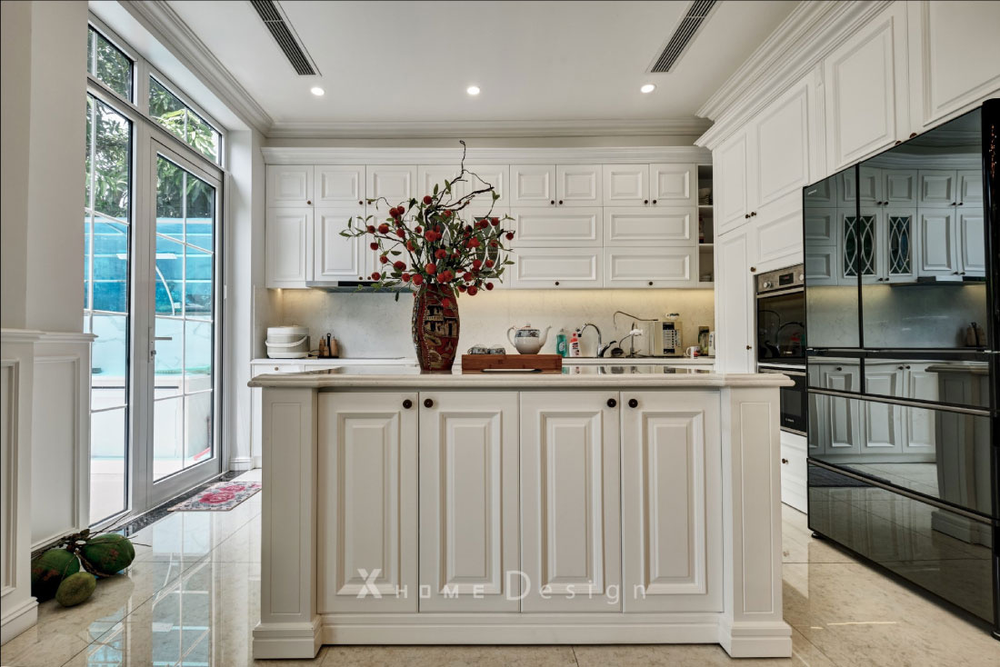 Thi Công Nội Thất Biệt Thự Tân Cổ Điển: Bảng Giá & Mẫu Đẹp Nhất 19 Thi công nội thất biệt thự tân cổ điển - Phòng bếp & ăn 2