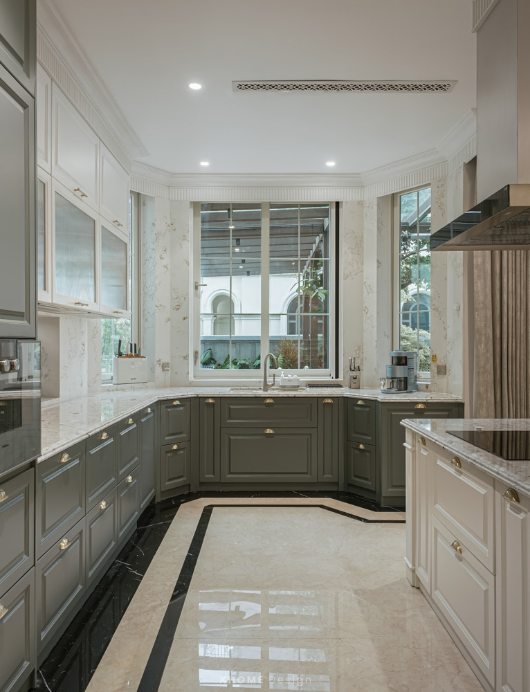 Thi Công Nội Thất Nhà Bếp Biệt Thự: Giải Pháp Không Gian Đẳng Cấp, Xứng Tầm 7 Thi công nội thất nhà bếp biệt thự phong cách Tân cổ điển 3