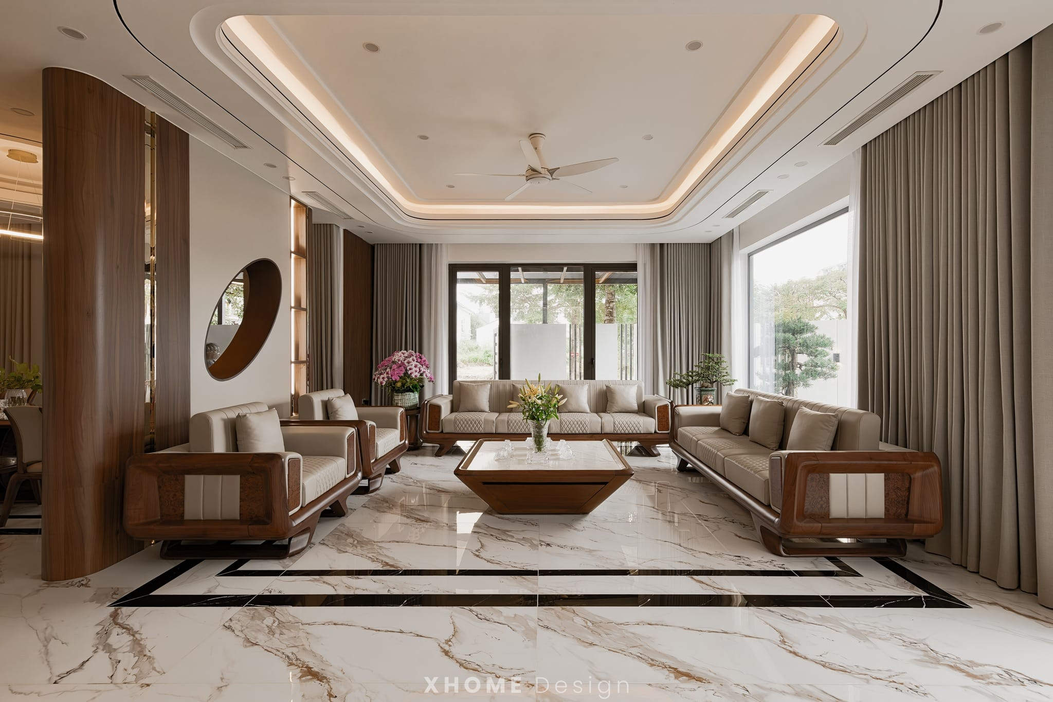 Báo Giá & Mẫu Thi Công Nội Thất Biệt Thự Hiện Đại Đẳng Cấp XHOME 15 Thi công nội thất Phòng khách biệt thự