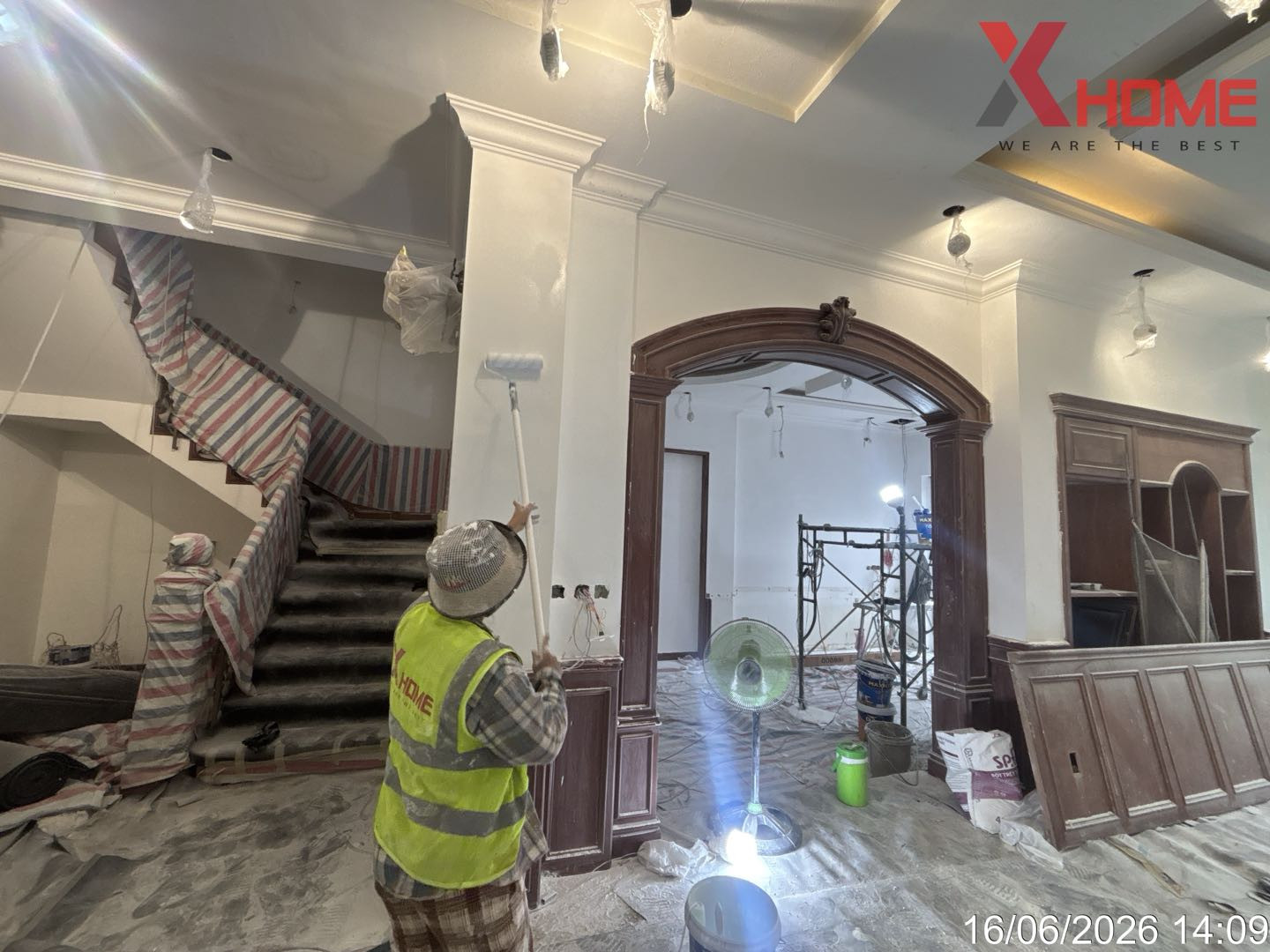 Thi Công Nội Thất Phòng Khách Biệt Thự: Tuyệt Tác Không Gian Sống Đẳng Cấp 6 Thi công phần thô: Trần, tường, sàn