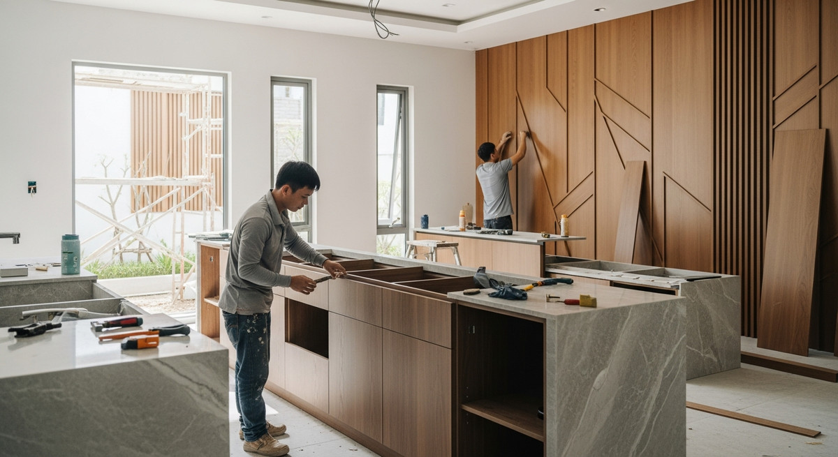 Yếu tố chính ảnh hưởng đến tiến độ thi công nội thất biệt thự