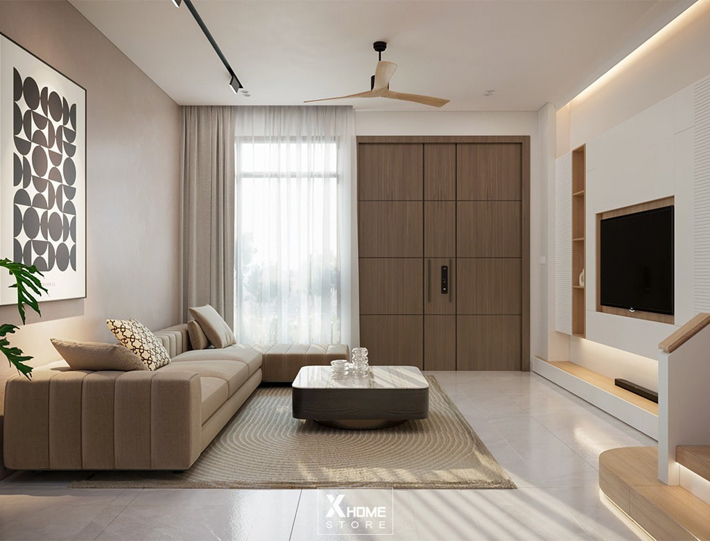 Nội thất nhà phố 5x20 phong cách hiện đại