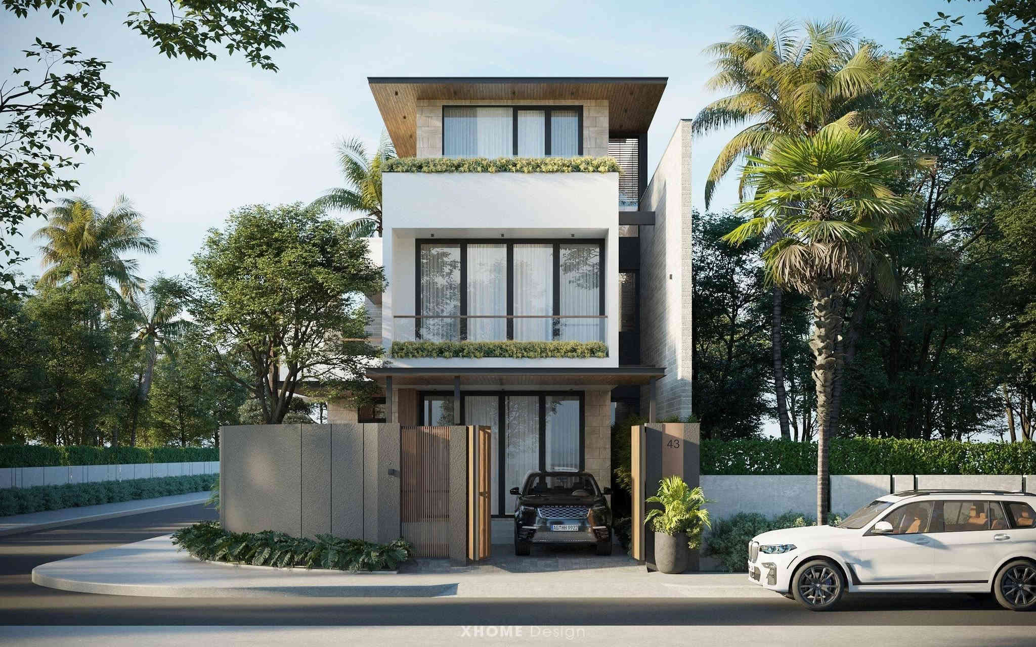 Mẫu nhà phố hiện đại 3 tầng