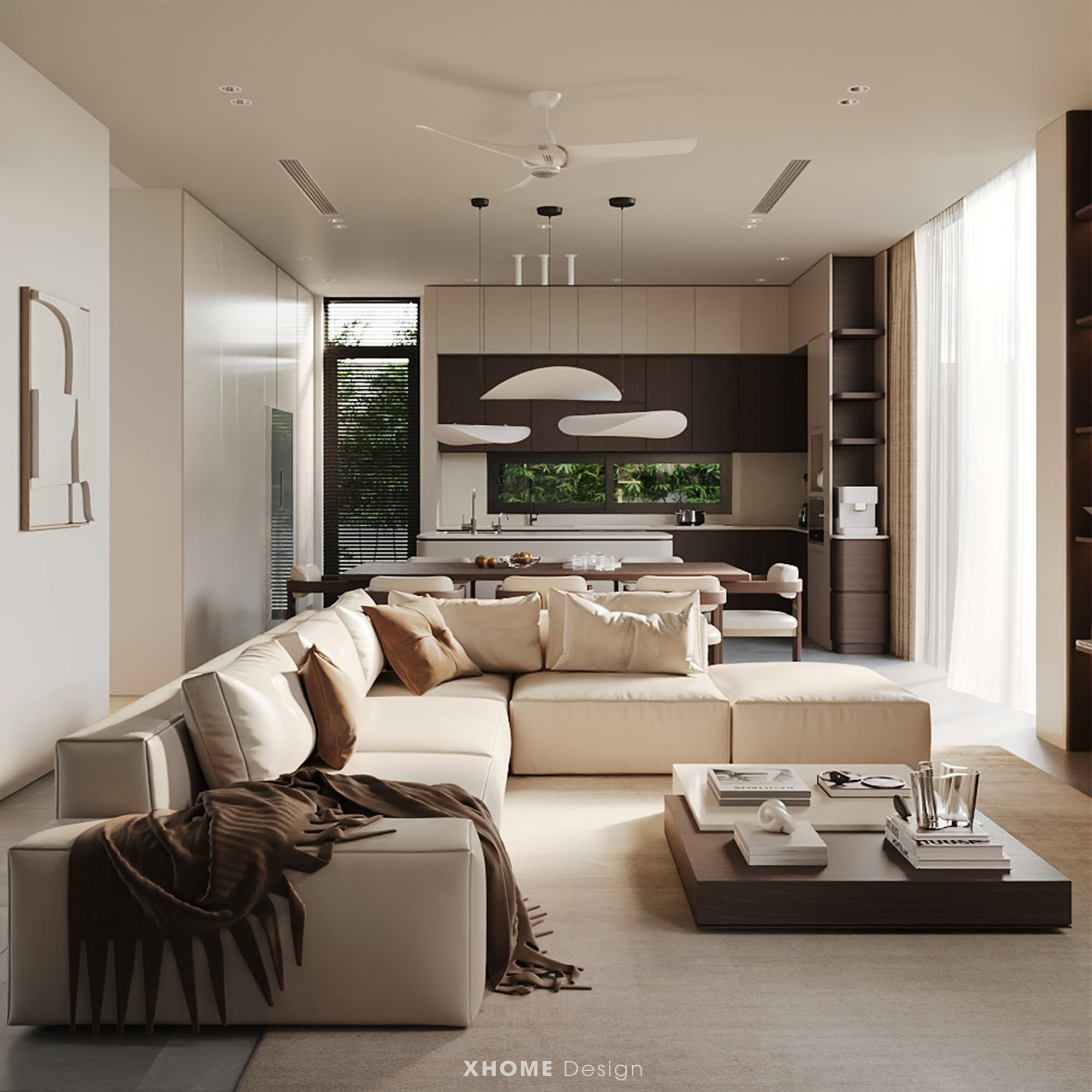 Tổng hợp mẫu thiết kế nội thất nhà phố hiện đại đẹp, dẫn đầu xu hướng 2026 9 Mẫu nội thất nhà phố hiện đại mặt tiền 5m