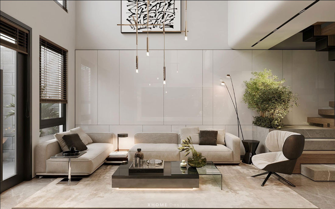 19+ mẫu thiết kế nội thất nhà phố 16x5m (5x16m) đẹp, tối ưu công năng 6 Nhà phố 5x16m phong cách Hiện đại