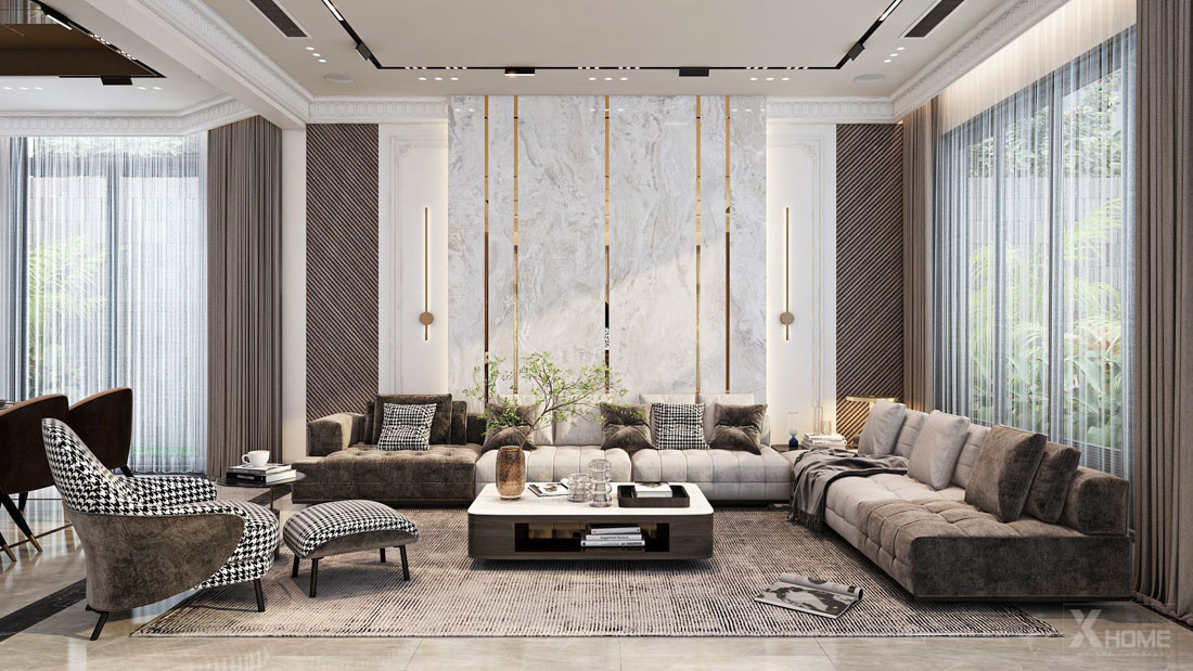 Phòng khách phong cách hiện đại (Modern) - Lựa chọn an toàn và tiện nghi