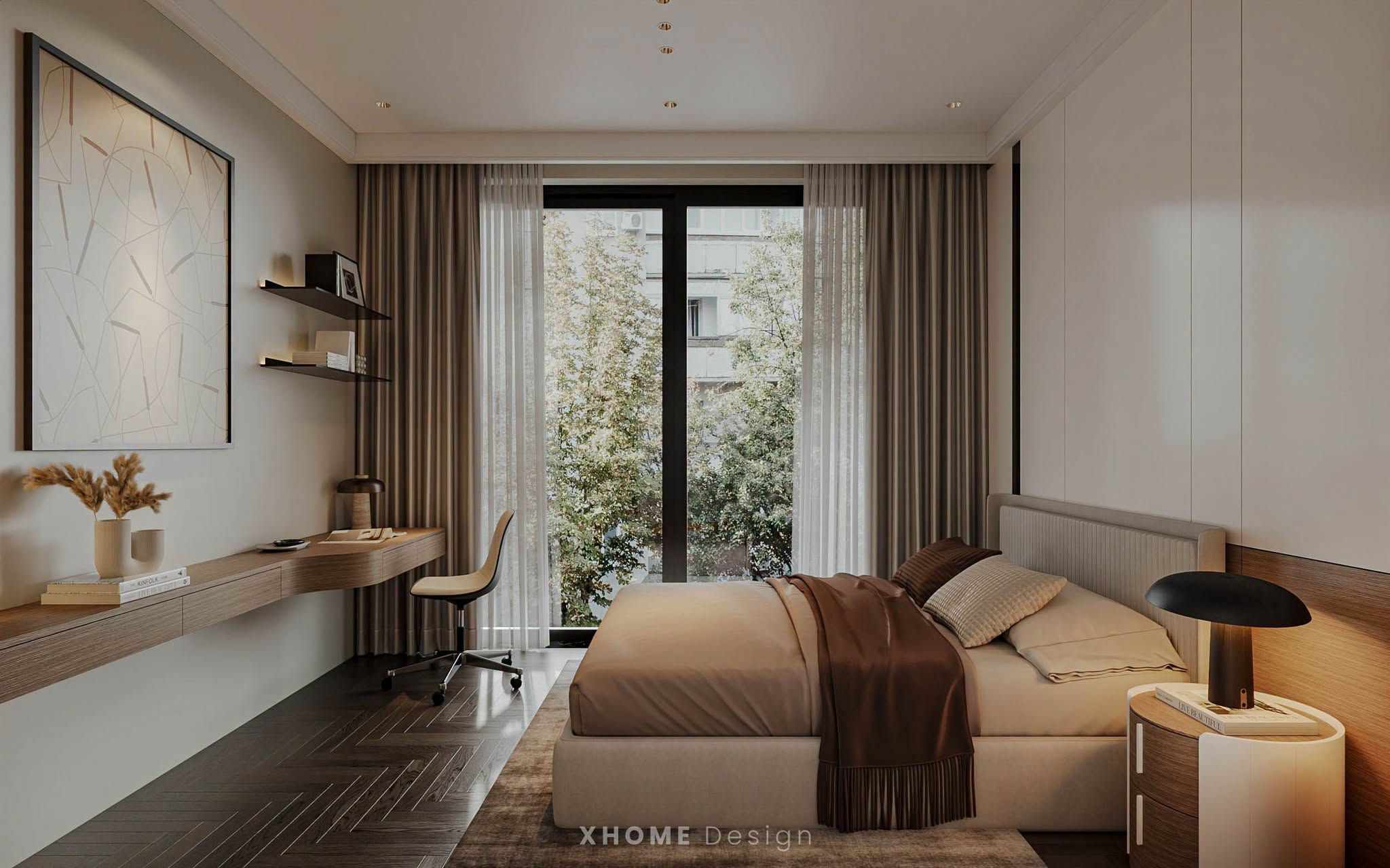 Tổng hợp mẫu thiết kế nội thất nhà phố hiện đại đẹp, dẫn đầu xu hướng 2026 6 Phòng ngủ master hiện đại, thư giãn