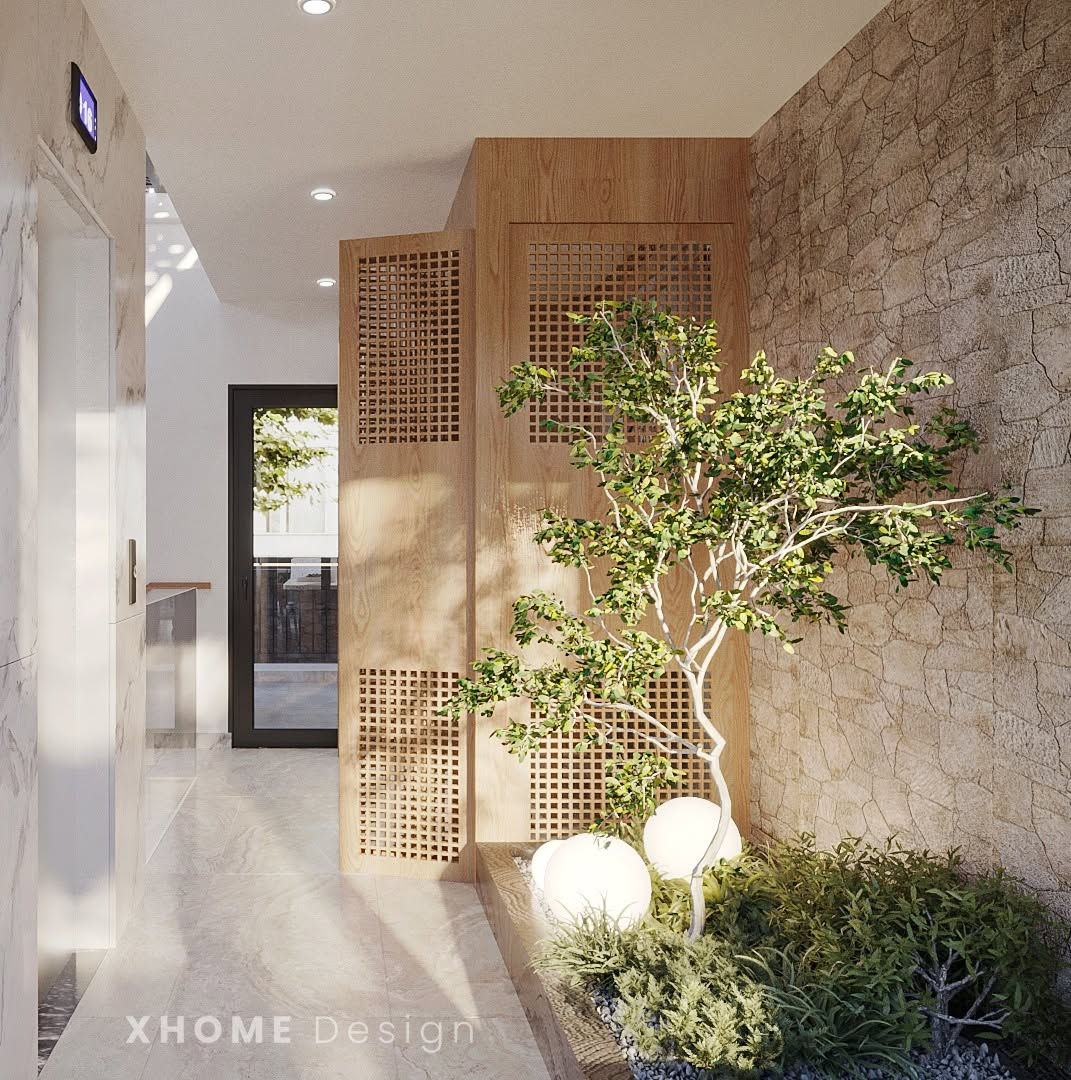 Tổng hợp mẫu thiết kế nội thất nhà phố hiện đại đẹp, dẫn đầu xu hướng 2026 2 Thiết kế Biophilic đang được ứng dụng mạnh mẽ vào nhà phố hiện đại