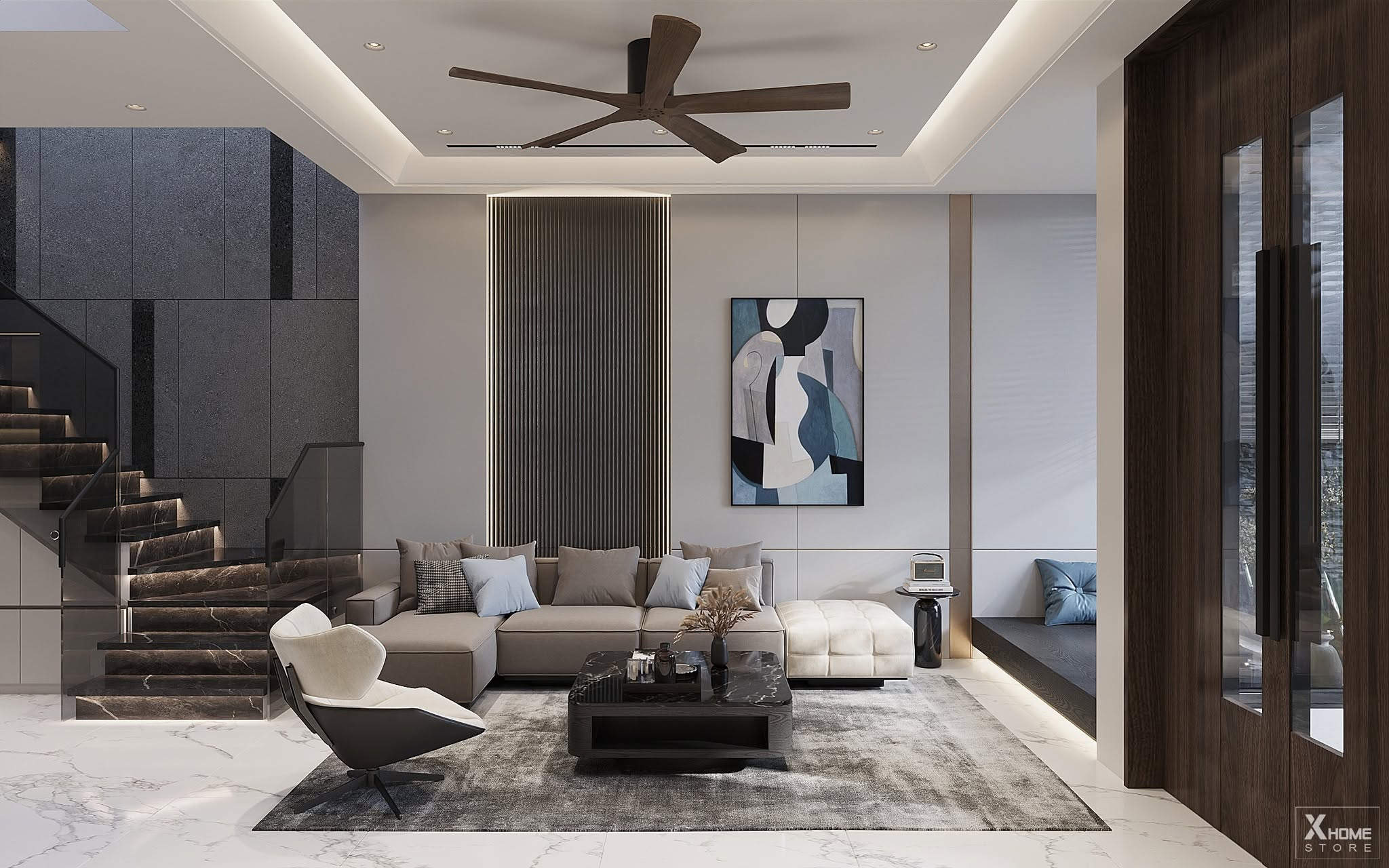 Thiết kế nội thất nhà phố 4 tầng T House 10