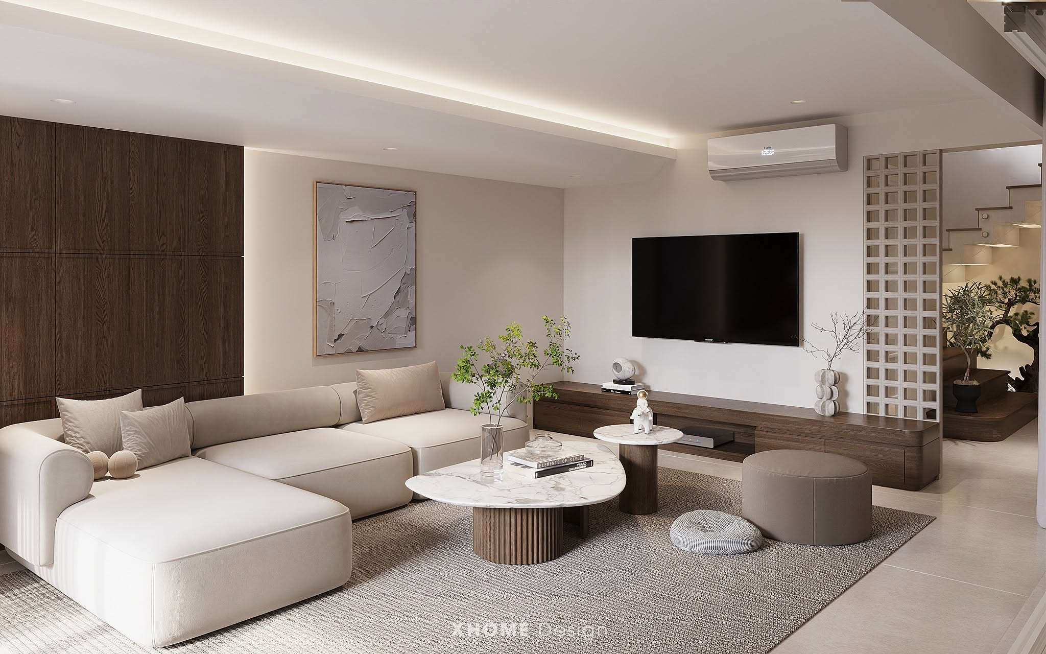 19+ mẫu thiết kế nội thất nhà phố 16x5m (5x16m) đẹp, tối ưu công năng 2 Thiết kế nội thất phòng khách 5m ngang sang trọng